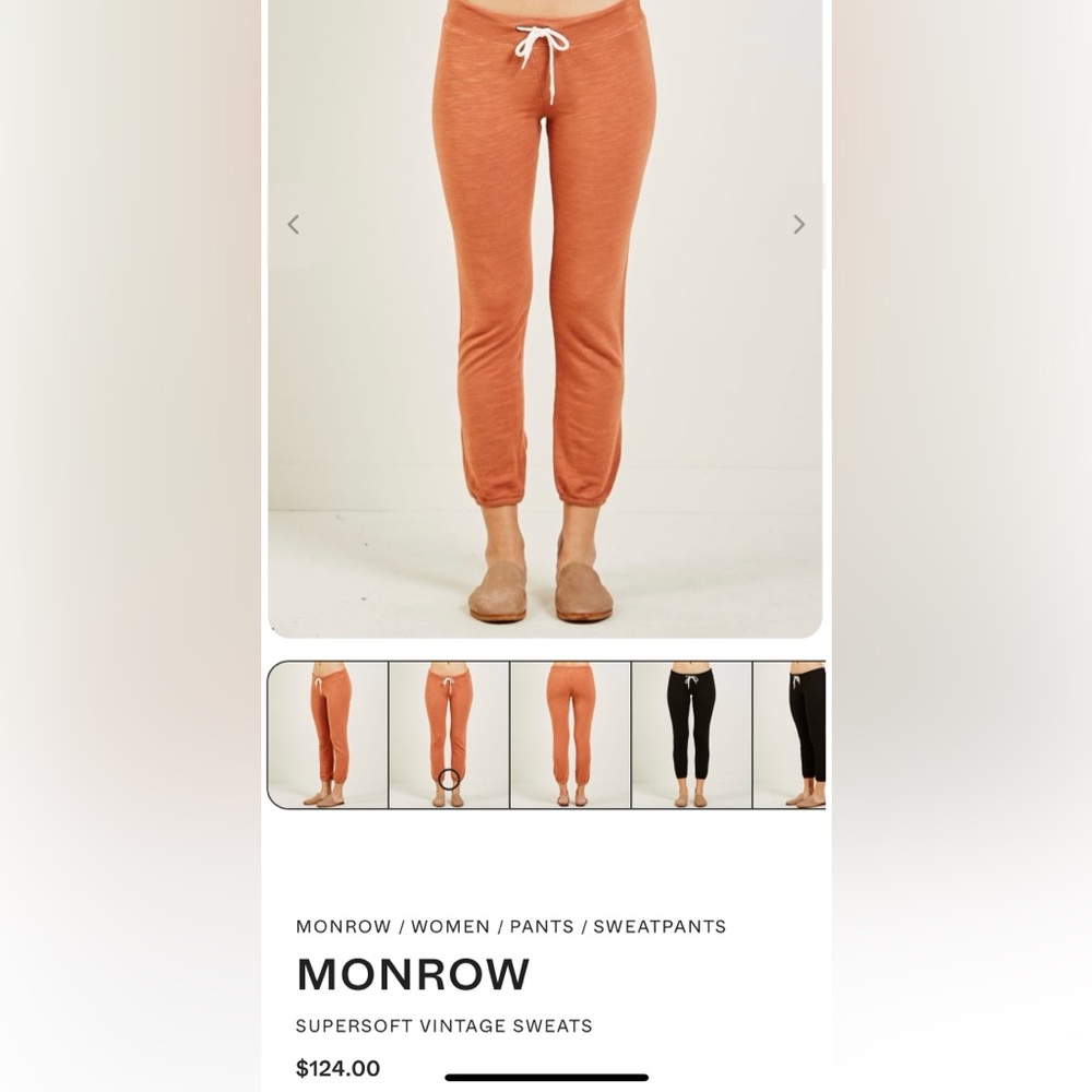 MONROW SUPERSOFT VINTAGE SWEATS  SIZE XS